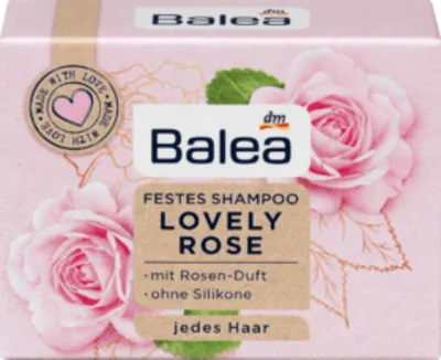 Balea Lovely Rose Festes Shampoo (Szampon w kostce o zapachu róży)