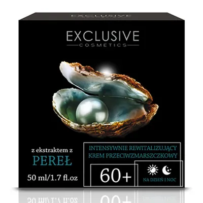 Exclusive Cosmetics Intensywnie rewitalizujący krem przeciwzmarszczkowy z ekstraktem z pereł 60+