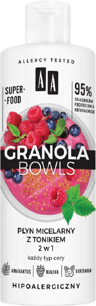 AA Granola Bowls, Płyn micelarny z tonikiem 2 w 1