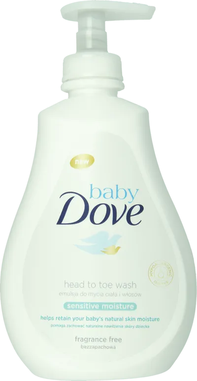 Dove Baby, Sensitive Moisture, Emulsja do mycia ciała i włosów