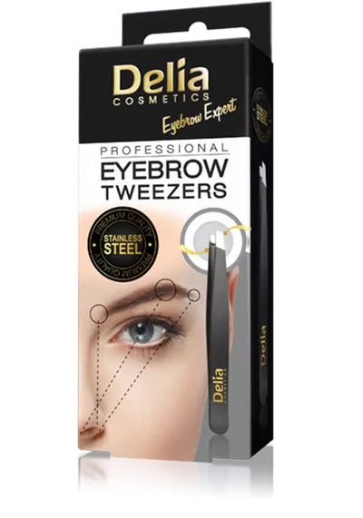 Delia Eyebrow Expert, Professional Eyebrow Tweezers (Profesjonalna pęseta do brwi)