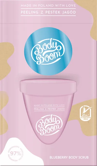 BodyBoom Blueberry Body Scrub (Peeling z pestek jagód `Zawodowa jagoda`)