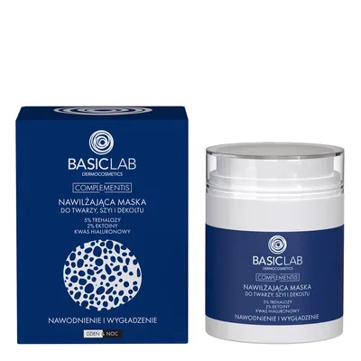 BasicLab Dermocosmetics Complementis, Nawilżająca maska do twarzy, szyi i dekoltu