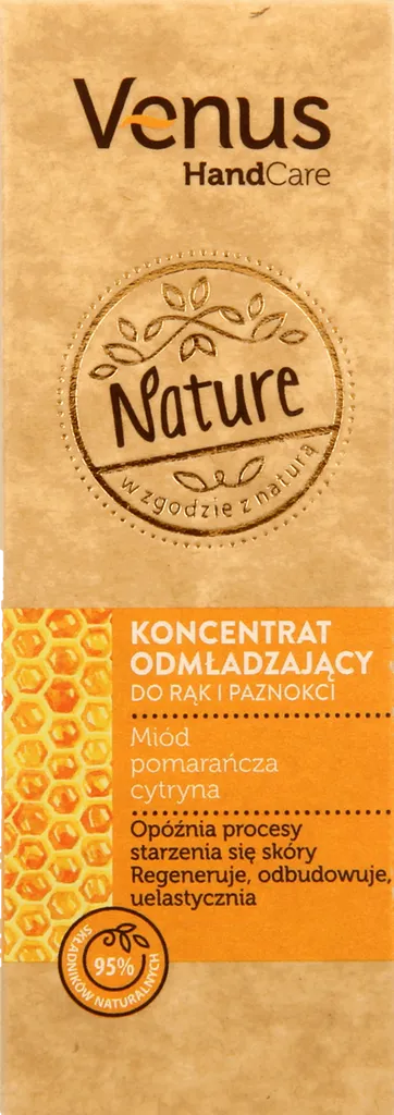 Venus Nature, HandCare, Koncentrat odmładzający do rąk i paznokci 'Miód + pomarańcza + cytryna'