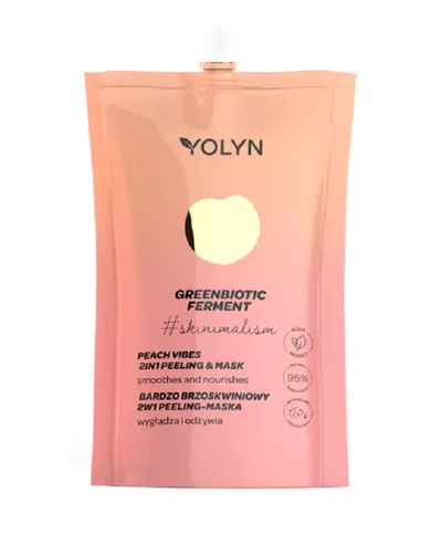 Yolyn Greenbiotic Ferment, Peach Vibes 2 in 1 Peeling & Mask (Bardzo brzoskwiniowy 2 w 1 peeling - maska)