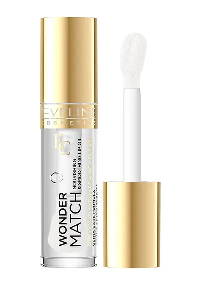 Eveline Cosmetics Wonder Match, Nourishing & Smoothing Lip Oil (Bezbarwny odżywczo-wygładzający olejek do ust)