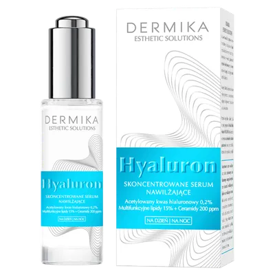 Dermika Esthetic Solutions, Hyaluron, Skoncentrowane serum nawilżające na dzień i na noc