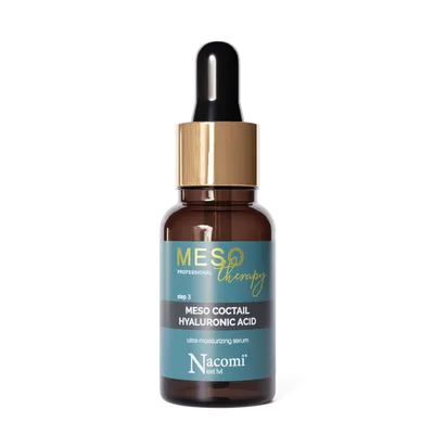 Nacomi Professional, Meso Therapy, Step 3 Meso Coctail Hyaluronic Acid Ultra-Moisturizing Serum (Nawilżający koncentrat z kwasem hialuronowym do twarzy)