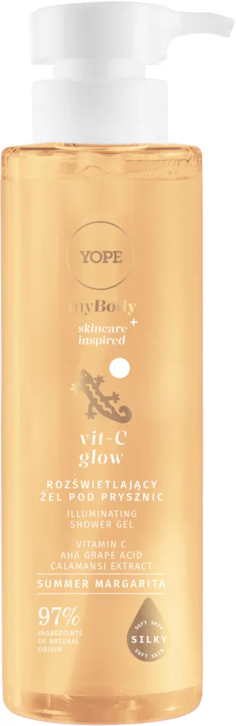 Yope My Body Skincare Inspired, Vit-C Glow, Rozświetlający żel pod prysznic