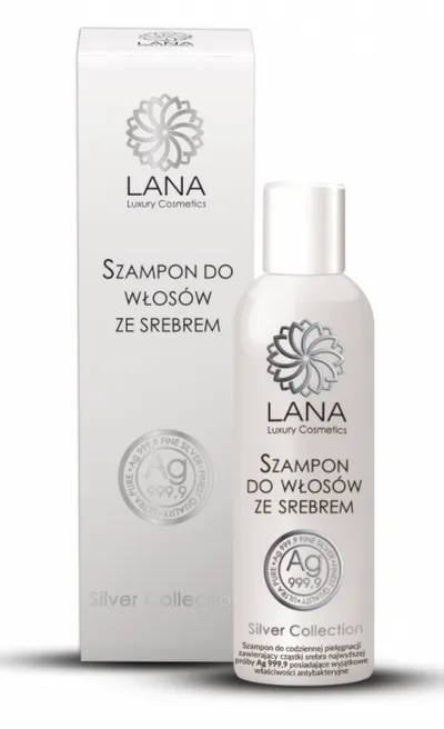 Lana Luxury Cosmetics Silver Collection, Szampon do włosów ze srebrem