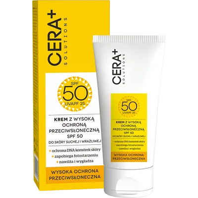 CERA+ Solutions Krem z wysoką ochroną przeciwsłoneczną SPF 50 skóra sucha i wrażliwa