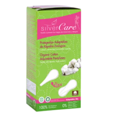Silver Care Natural Cotton Adjustable Pantyliners (Wkładki higieniczne do bielizny typu stringi)