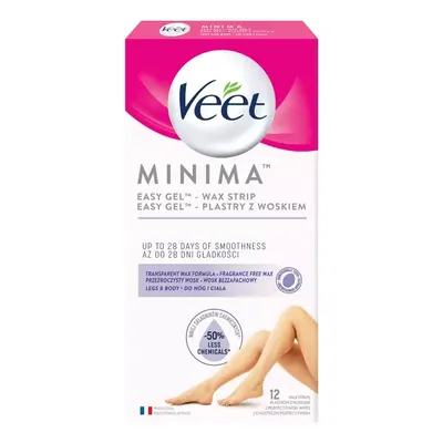 Veet Minima Easy-Gel Wax Stripes (Plastry z woskiem do nóg i ciała)