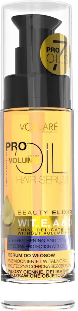 Vollare Cosmetics PROils, Extra Volume Hair Serum (Serum do włosów cienkich, delikatnych i pozbawionych objętości)