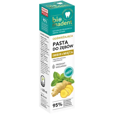 Bio Madent Odświżająca pasta do zębów `Imbir + mięta`