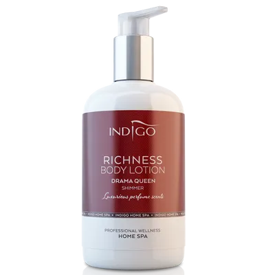 Indigo Nails Lab Home Spa, Drama Queen Shimmer, Richness Body Lotion (Perfumowany balsam do ciała)
