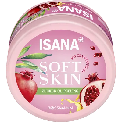 Isana Soft Skin Zucker-Öl-Peeling Granatapfel (Peeling do ciała `Granat`)