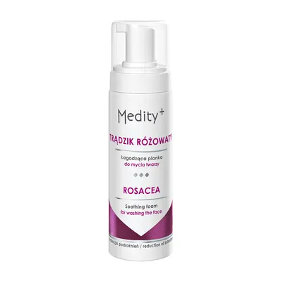 Medity+ Trądzik Różowaty, Łagodząca pianka do mycia twarzy