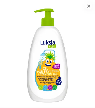 Luksja Kids, Żel pod prysznic i szampon 2w1 `Ananas`