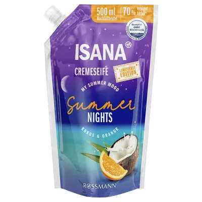 Isana Cremeseife Summer Nights (Kremowe mydło w płynie `Letnie noce`)