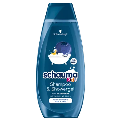Schwarzkopf Schauma Kids, Schampoo & Showergel with Blueberry (Szampon do włosów i żel pod prysznic dla chłopców z ekstraktem z borówki)