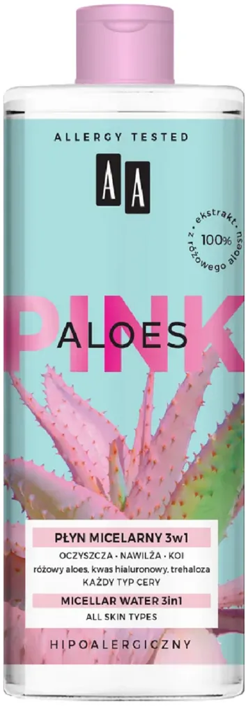AA Pink Aloes, Płyn micelarny 3w1