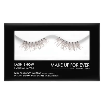 Make Up For Ever Lash Show, Natural Impact N-106, Instant Drama False Lashes & False Lashes Glue (Sztuczne rzęsy w naturalnym brązowym kolorze)