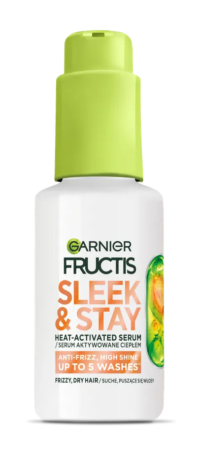 Garnier Fructis, Sleek & Stay, Heat Advanced Serum (Serum aktywowane ciepłem do włosów suchych i puszących się)