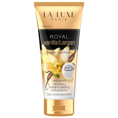 La Luxe Paris Royal Vanilla & Argan, Luksusowy odprężający balsam-peeling pod prysznic