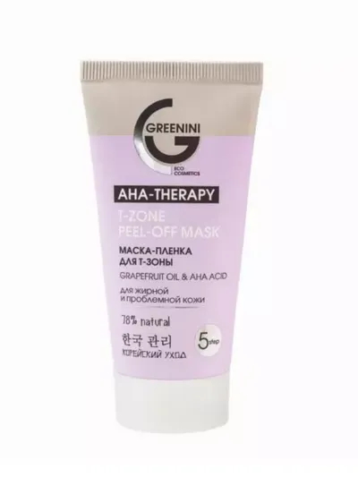 Greenini AHA Therapy,  T-zone Peel-off Mask (Maska do strefy T)