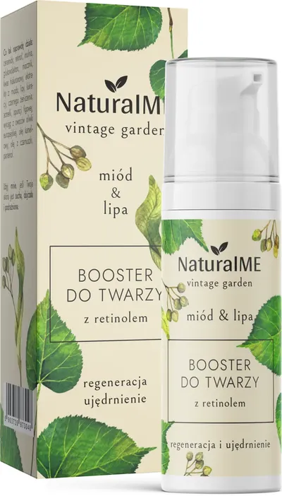 NaturalME Vintage Garden, Miód & Lipa, Booster do twarzy z retinolem