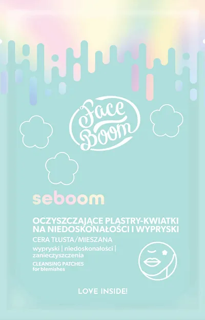 FaceBoom Seboom, Oczyszczające plastry-kwiatki na niedoskonałości i wypryski `Słodcy zbawcy`
