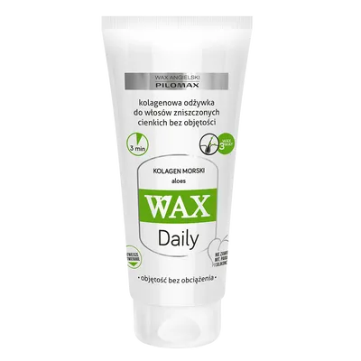 Laboratorium Pilomax Wax Daily, Kolagenowa odżywka do włosów zniszczonych, cienkich, bez objętości