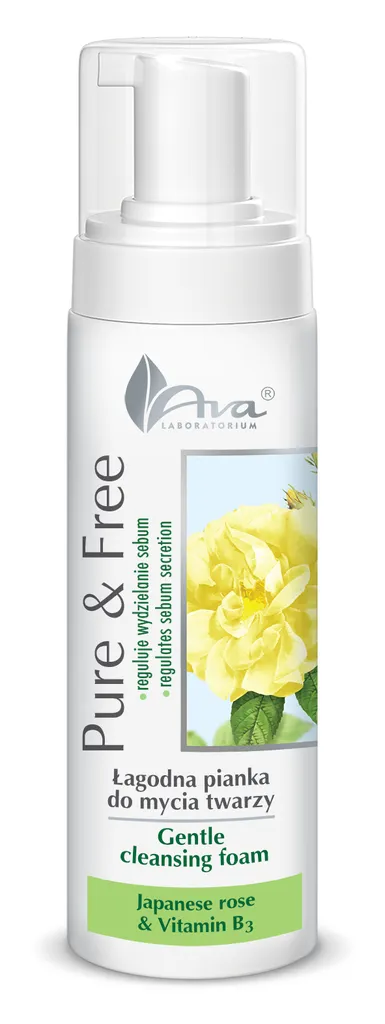 Laboratorium Kosmetyczne AVA Pure & Free, Gentle Cleansing Foam (Łagodna pianka do mycia twarzy)