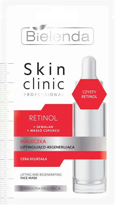 Bielenda Skin Clinic Professional, Maseczka liftingująco-regenerująca `Retinol + skwalan + masło cupuacu`