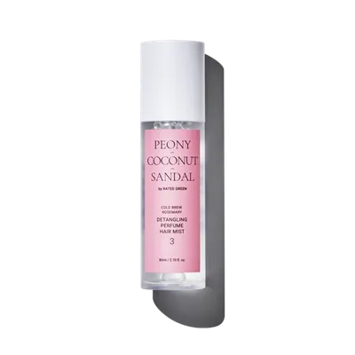Rated Green Peony-Coconut-Sandal, Detangling Perfume Hair Mist (Perfumowana mgiełka do włosów)