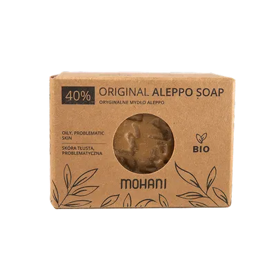 Mohani Original Aleppo Soap Bio 40% (Mydło Aleppo BIO oliwkowo-laurowe 40%)