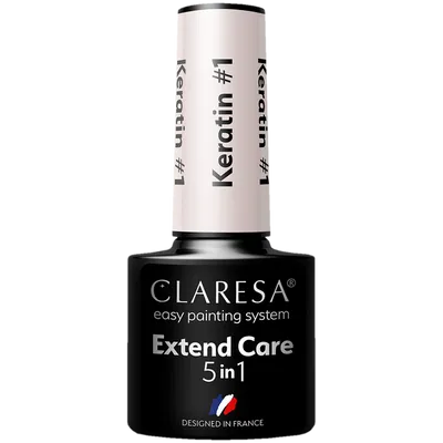 Claresa Extend Care 5 in 1 Keratin (Keratynowa baza 5w1 do paznokci)