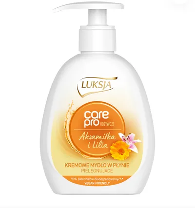 Luksja Pro Care, Kremowe mydło w płynie `Aksamitka i lilia`