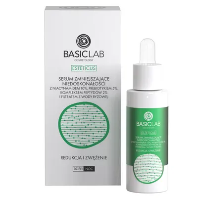 BasicLab Dermocosmetics Esteticus, Serum zmniejszające niedoskonałości z niacynamidem 10% `Redukcja i zwężenie`