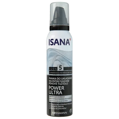 Isana Hair, Power Ultra Schaumfestiger (Pianka do włosów ultra strong (nowa wersja))