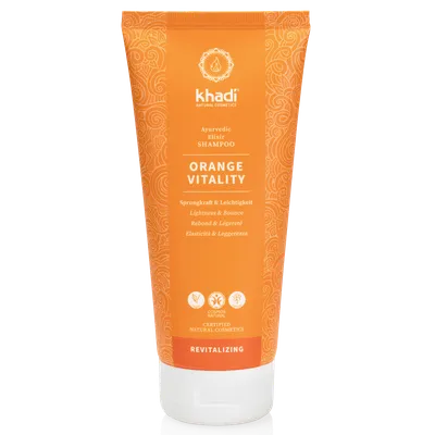 Khadi Ayurvedisches Elixier, Shampoo Orange Vitality (Rewitalizujący szampon do włosów `Pomarańcza`)