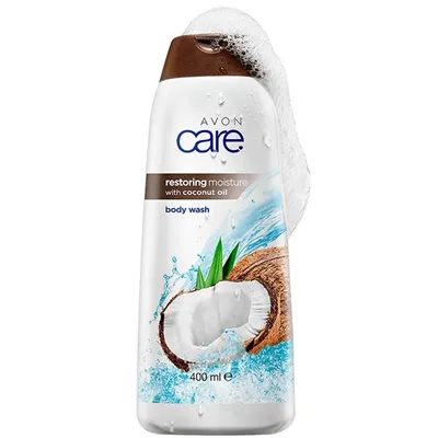 Avon Care, Restoring Moisture with Coconut Oil, Body Wash (Intensywnie regenerujące mleczko do mycia  ciała z olejkiem kokosowym)