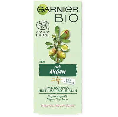 Garnier Bio, Rich Argan Face Body Hands Multi-use Rescue Balm (Multifunkcyjny krem regenerujący z arganem)