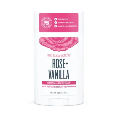 Schmidt's Natural Deodorant Stick Rose + Vanilla (Naturalny dezodorant w sztyfcie `Róża + wanilia`)