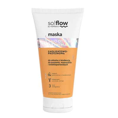 so!flow Maska emolientowo-proteinowa do włosów z tendencją do puszenia, wysuszania i średnioporowatych `Smooth Hair Criminal`