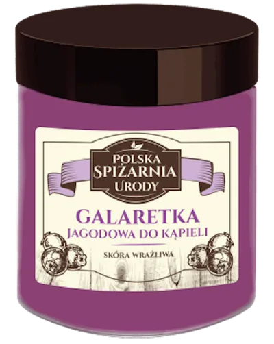 Polska Spiżarnia Urody Galaretka jagodowa do kąpieli skóra wrażliwa