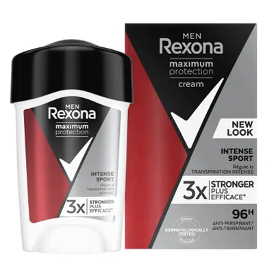 Rexona Men, Maximum Protection Intense Sport Antiperspirant Stick 96h (Kremowy antyperspirant w sztyfcie dla mężczyzn)