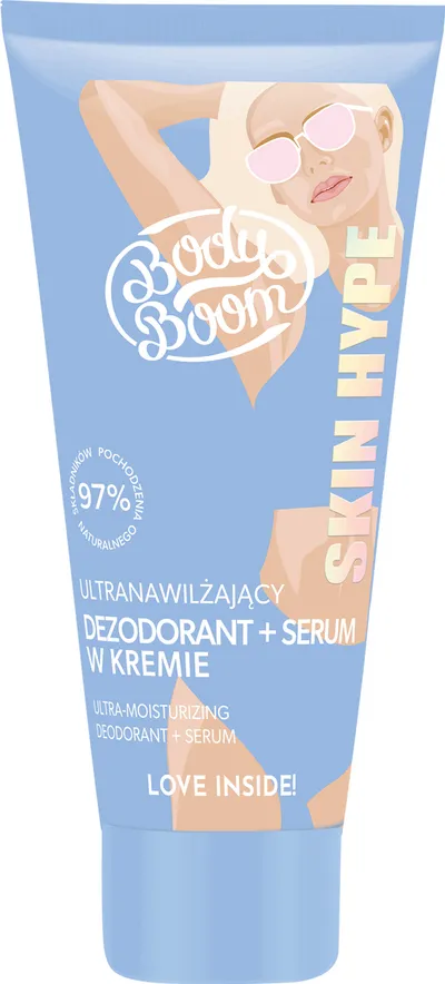 BodyBoom Skin Hype, Ultranawilżający dezodorant + serum w kremie