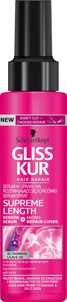 Schwarzkopf Gliss Kur Hair Repair, Serum w sprayu na rozdwajające się końcówki